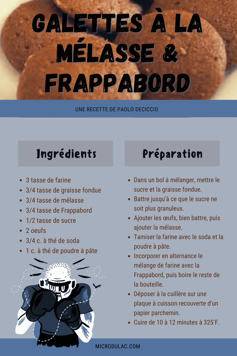 Galette à la mélasse & Frappabord - Microbrasserie du Lac St-Jean