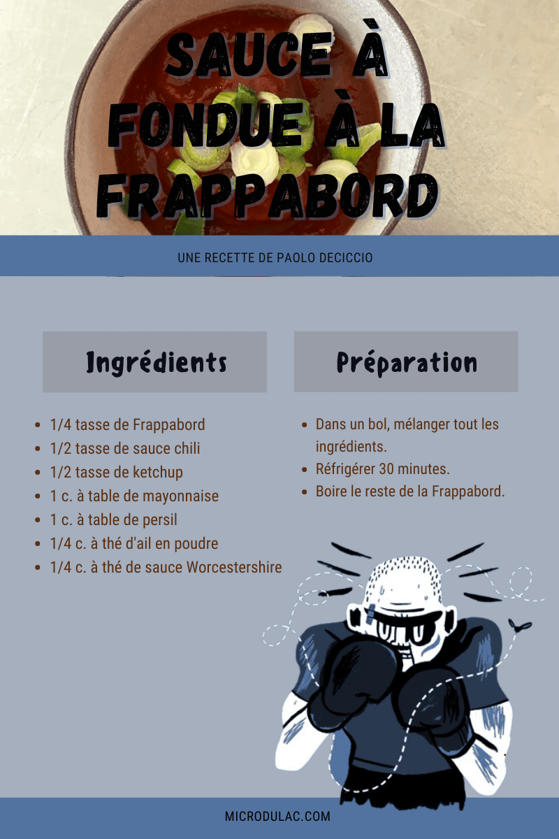 Sauce à fondue à la Frappabord - Microbrasserie du Lac St-Jean